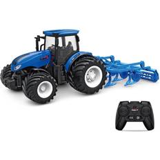 Fjernstyret traktor MCU Fjernstyret Traktor m/pløj 1:24 Alloy 2.4G