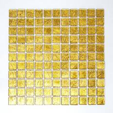 HUH Kristallmosaik Square Gold Structure 2.3X2.3Cm 8Mm 30x30cm