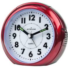 Atrium alarm clock analogue red silent, with light and snooze function A240-1