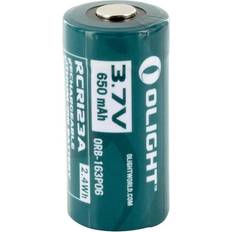 OLIGHT-16340-650MAH-CARD 650mAh 3.7V Protected Lithium Ion Button Top Battery