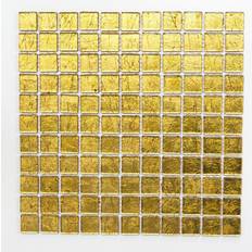 HUH Kristallmosaik Square Gold Structure 2.3X2.3Cm 4Mm Pris/Ark 30x30cm