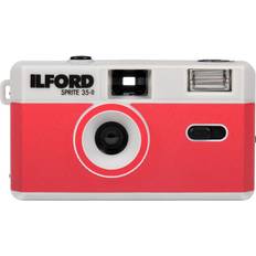 Rød Polaroidkameraer Ilford Sprite 35-II Reusable/Reloadable 35mm Analog Film Camera (Silver and Red)