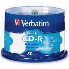 Verbatim cd r printable Verbatim CD-R 700MB x50 Cakebox 50 Szt Printable
