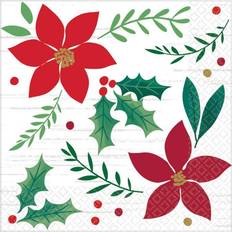 Christmas Paper Napkins Amscan Christmas Wishes Beverage Napkins (Pack of 16)