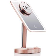 Fancii Aura Lighted Rose Gold Vanity Makeup Mirror