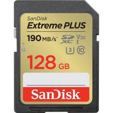 Memory Cards & USB Flash Drives SanDisk Extreme PLUS 128GB SDXC UHS-I Memory Card