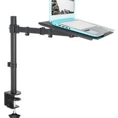 Single Laptop Notebook Desk Mount Stand Fully Adjustable Extension with Clamp (STAND-V001L)