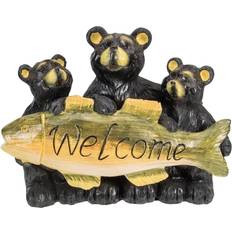 Northlight 10 in. Bear Family Trio Welcome Sign Garden