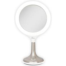 Mirror with light ring Zadro 8X/1X Solana Led Ring Light Vanity Mirror Satin Nickel Satin Nickel