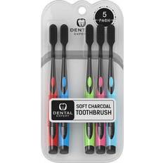 Dental Care 5 Pack Colorful Charcoal [GENTLE SOFT] Slim