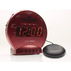 Alarm Clocks sonic bomb loud dual alarm clock with vibrating bed shaker red sbb500ssr