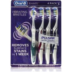 Oral-B 3D White Luxe 4 Pack Pulsar Battery Powered Toothbrushes