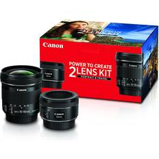 Canon EF - ƒ/1.8 Camera Lenses Canon Portrait and Travel 2 Lens Kit EF 50mm + EF-S 10-18mm