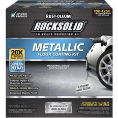 Paint Rust-Oleum RockSolid Polycuramine Metallic Garage Gloss Silver