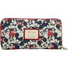 Loungefly Disney Mickey & Minnie Mouse Zip Around Wallet Navy Disney Multi