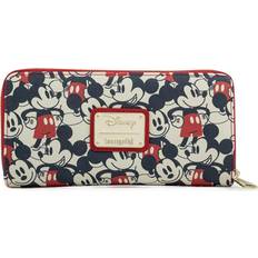 Loungefly Disney Musse Mimmi Pigg plånbok runt clutch-konstläder, flerfärgad