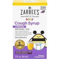 Forkjølelse Reseptfrie legemidler Zarbee's Naturals Zarbee's Baby Cough Syrup Dark Honey + Zinc, Natural Grape Flavor, 2