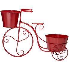 Pots, Plants & Cultivation GlitzHome 21.5 in. L Red Plant Stand