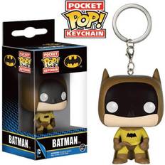 Keychains Funko Batman 75th Anniversary Yellow Batman Pop! Vinyl Keychain