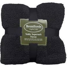 Brentfords Brentfords Teddy Fleece Large Blankets Black