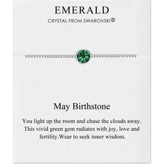 Philip Jones May (Emerald) Birthstone Bracelet Created with Swarovski Crystals