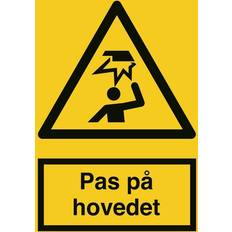 Kontorartikler Advarselsskilt Pas hovedet Plast A4