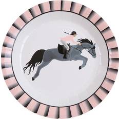 Santex Paarden thema feest wegwerpbordjes 10x stuks 23 cm paardrijden themafeest