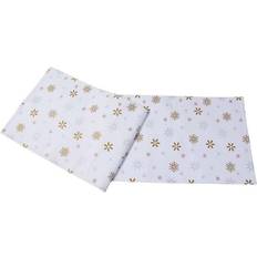 Or Sets de table Homescapes Cotton Christmas Snowflake Pack Place Mat White, Gold