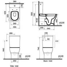 Vitra Kerala Round Smooth Flush Fully Shrouded Close Coupled Toilet Pan Cistern & Soft Close Seat