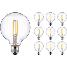 Noxion Fordelspakke 10x Pro Classic LED E27 Globe filament klar 95mm 8W 806lm 827 ekstra varm hvid dæmpbar erstatter 60W