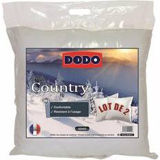 Blanc Taies d'oreiller Dodo Lot de 2 Oreillers Country 60x60 cm - Blanc Taie d'oreiller Blanc (60x)