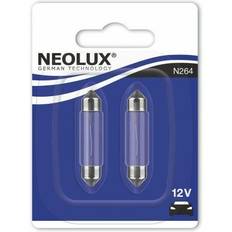 Neolux Lampen Neolux N264-02B Autolampen Gloeilamp, kentekenplaatverlichting 12 10 47 Gloeilampfitting SV8.5-8 VOLKSWAGEN: Polo IV Hatchback, Golf 4, GOLF 6