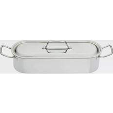 KitchenCraft Steel Fish Poacher with lid 18 cm