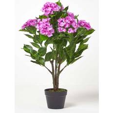 Homescapes Lilac Hydrangea Artificial Plant with Pot, 85 Purple Artificial Plant