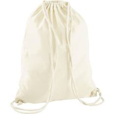 Naturel Sacs de sport Westford Mill Recycled Cotton Drawstring Bag Noir