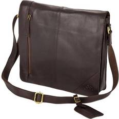 Brown - Leather Messenger Bags Eastern Counties Leather Wide Messenger Bag