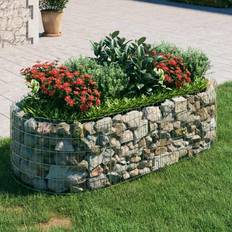 vidaXL gabion-højbed 200x100x50 galvaniseret jern Krukke