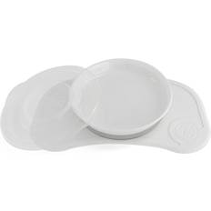 Spisebrikker Twistshake Click Mat og Baby Plate Mini fra 6 måneder hvid