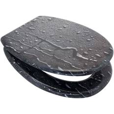 Duschy Water Black Musta WC-Istuinkansi