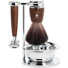 Mühle Barberskrabere Mühle RYTMO Safety Razor Set Black Fibre Steamed Ash