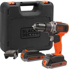 Black & Decker Cordless Impact Drill BCD003ME2K-QW, 18V (orange/black, 2x Li-Ion battery 2.5Ah, case)