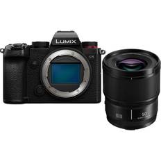 Digital Cameras Panasonic Lumix DC-S5 Mirrorless Digital Camera with 50mm f/1.8 L Mount Lens