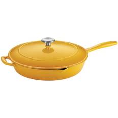 Yellow Saute Pans Tramontina Gourmet with lid 30.5 cm