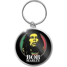 Bob Marley Marley Logo Face Keyring New 4cm Picture Flag