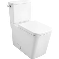 Grohe Water Toilets Grohe Eurocube 2-piece 1.28 GPF Single Flush Elongated Toilet with Left Hand Trip Lever in Alpine White, Seat Included