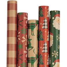 Jam Paper Christmas Kraft Gift Wrap Set, 5ct. MichaelsÂ Multicolor One Size