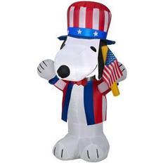 Red Inflatable Decorations Gemmy Airblown Inflatable Patriotic Snoopy Decor