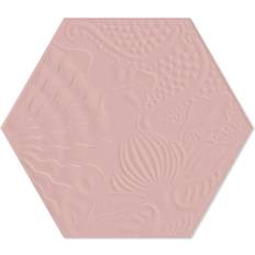 Hexagon fliser Hill Ceramic Hexagon Klinker Gaudi Rosa 22x25 1.04 m2