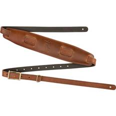 Straps Fender Mustang Vintage Saddle Strap Long Cognac Leather guitar strap Cognac