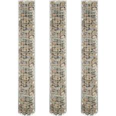 vidaXL rundt gabion-havebede 3 Krukke